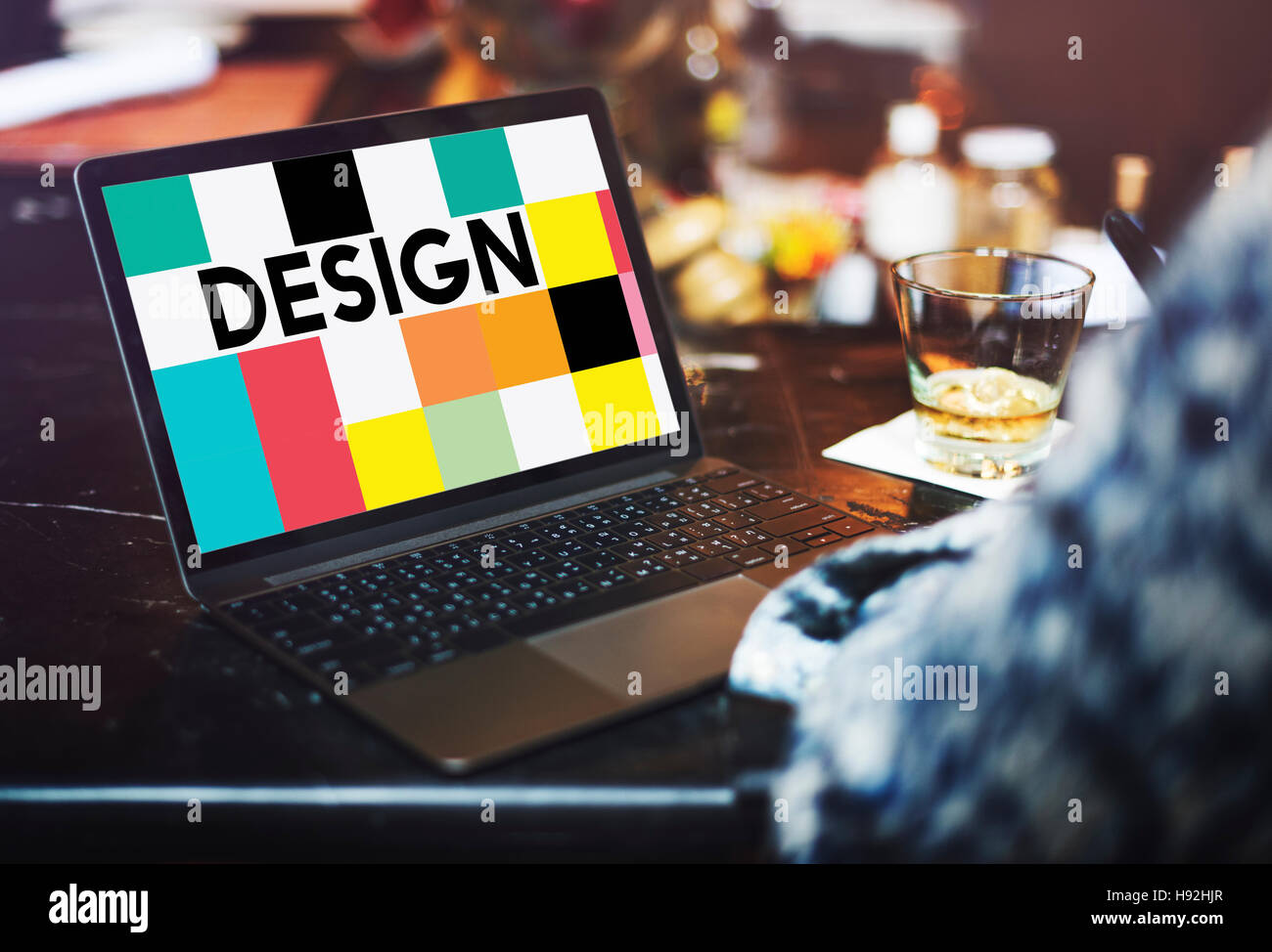 Graphic Design Illustrazione creativi concetto visivo Foto Stock