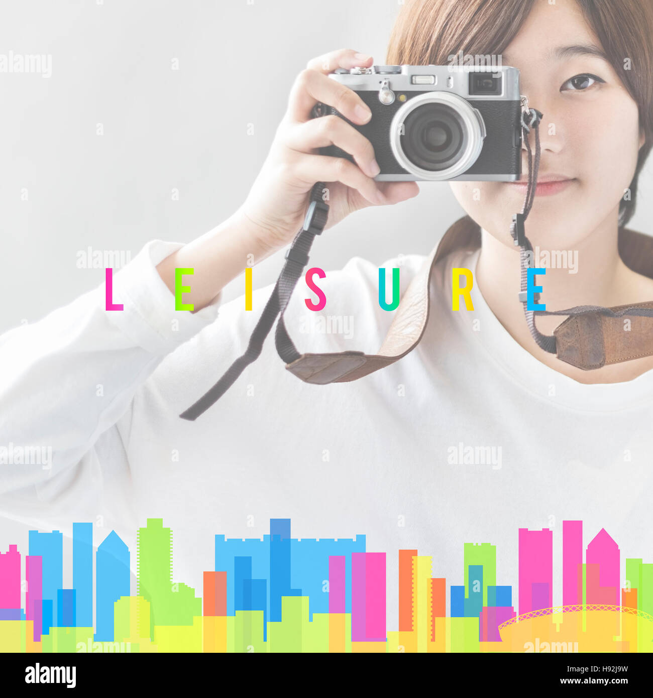 Hipster Chill Cityscape Urban Concept grafico Foto Stock