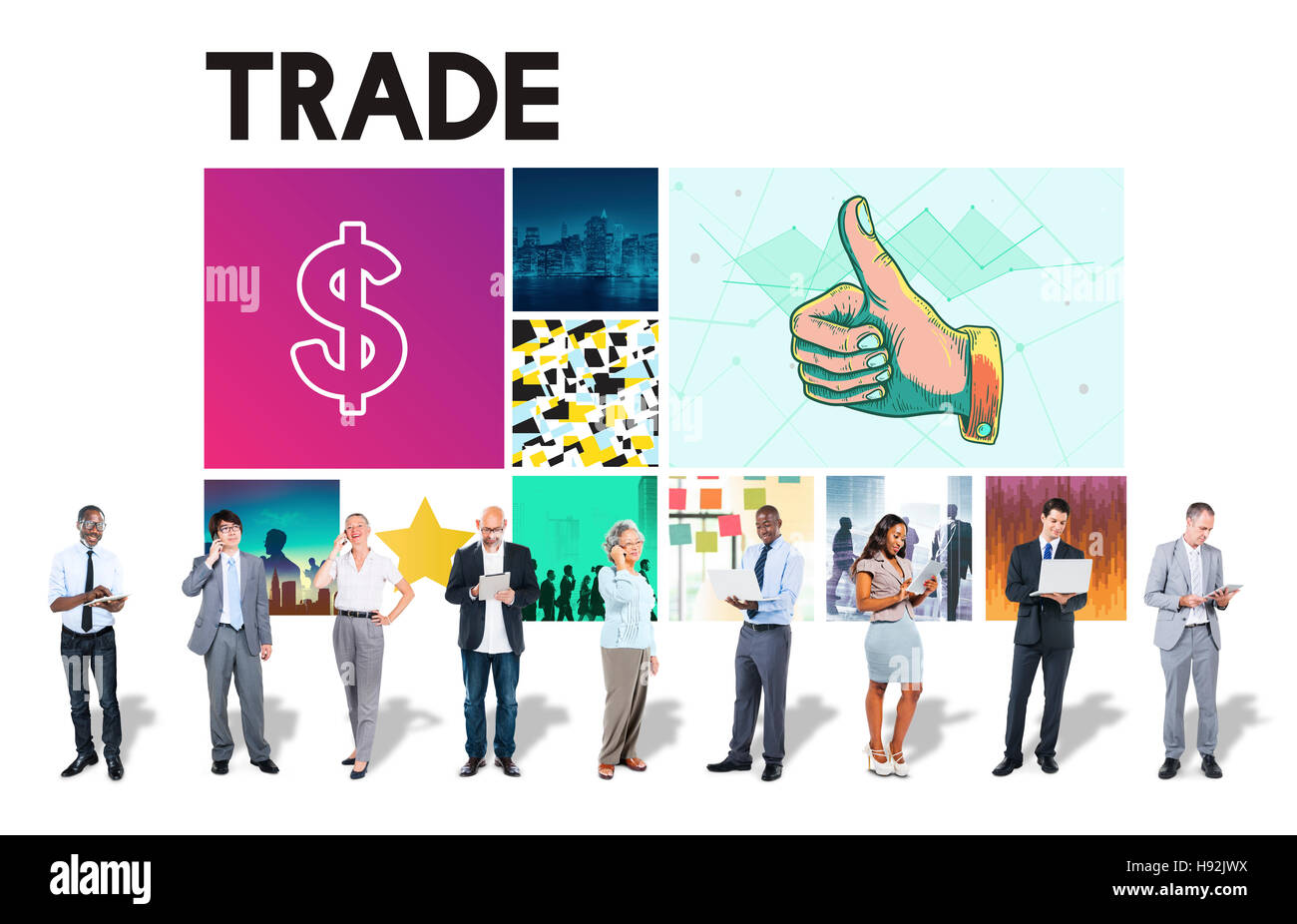 Dollaro valuta della transazione finanziaria investire il concetto di successo Foto Stock