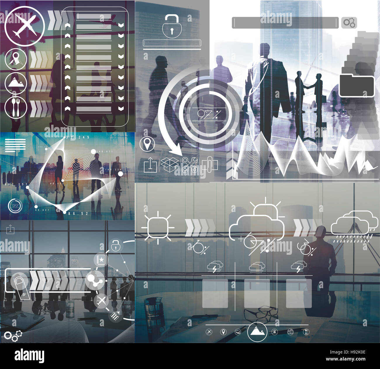 Tecnologia di connessione interfaccia concetto di Business Foto Stock