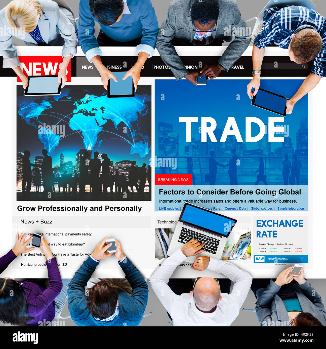 Scambi commerciali Import Export Business il concetto di transazione Foto Stock