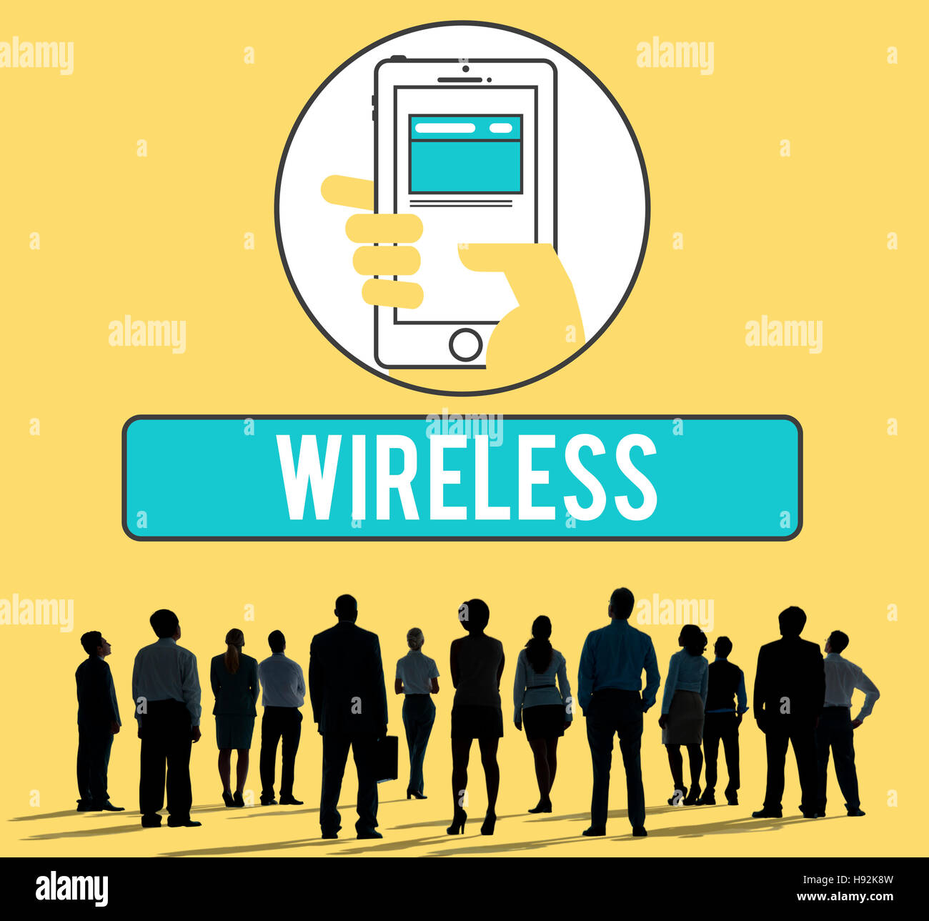 La tecnologia di comunicazione Wireless di mobilità concetto Foto Stock