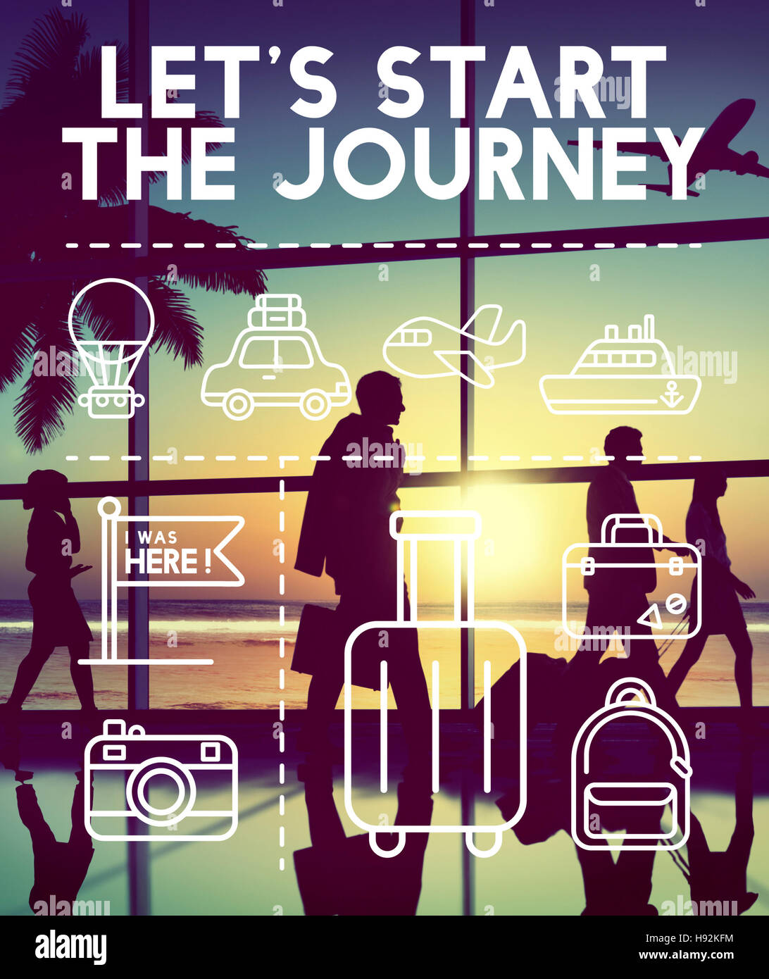 Mappatura della posizione di viaggio il concetto di navigazione Foto Stock