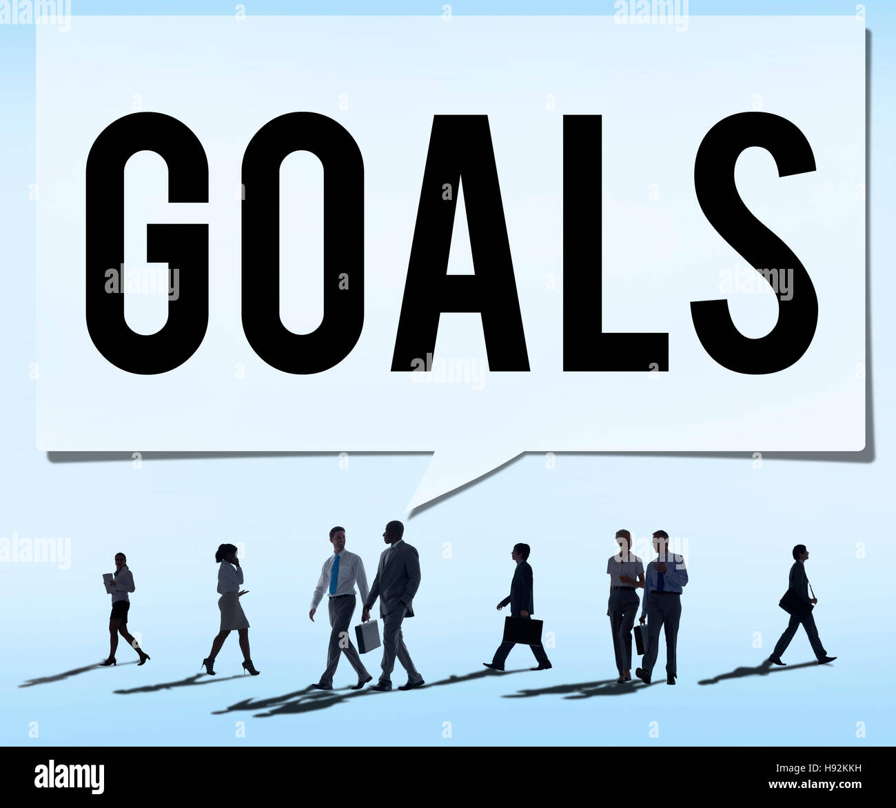 Obiettivi mirano aspirazione Target motivazione Vision Concept Foto Stock