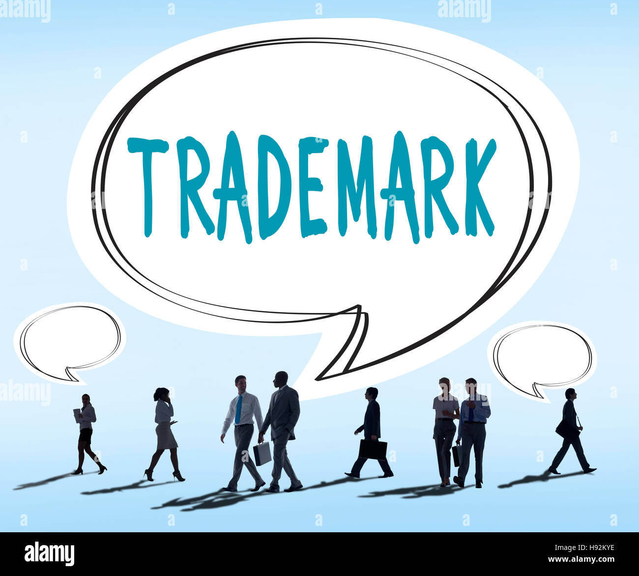 Marchio Product Marketing di identità Concetto di Copyright Foto Stock