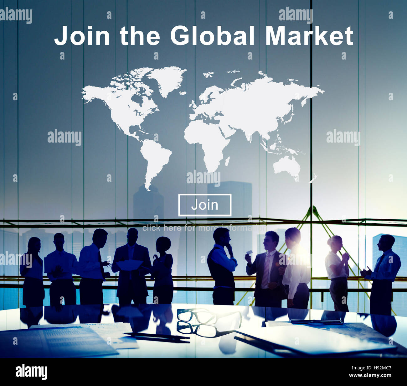 Il mercato globale del commercio commerciale concetto dei consumatori Foto Stock