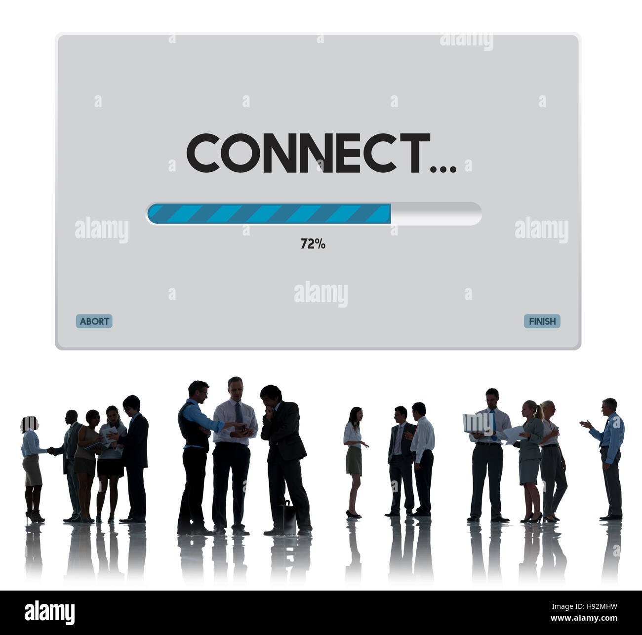 Dati di collegamento per il download di Streaming Concetto di archiviazione Foto Stock