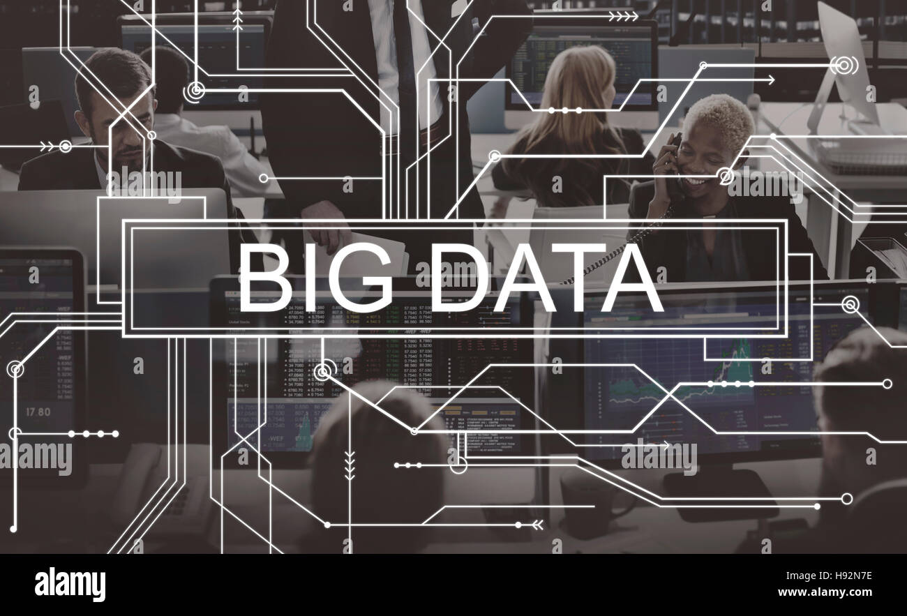 Dati di grande rete di storage online il concetto di server Foto Stock