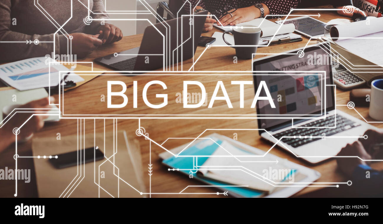 Dati di grande rete di storage online il concetto di server Foto Stock