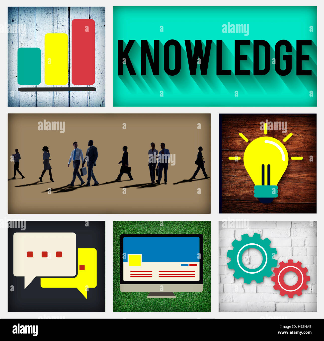 Knowledge Intelligence Genius Competenza il concetto di istruzione Foto Stock