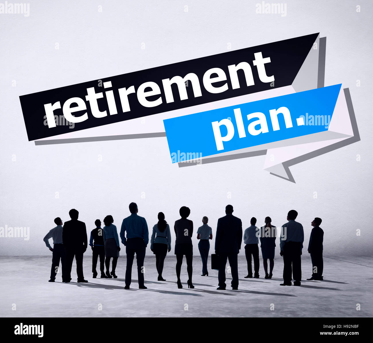 Piano di pensionamento Previdenza Concetto di pensione Foto Stock