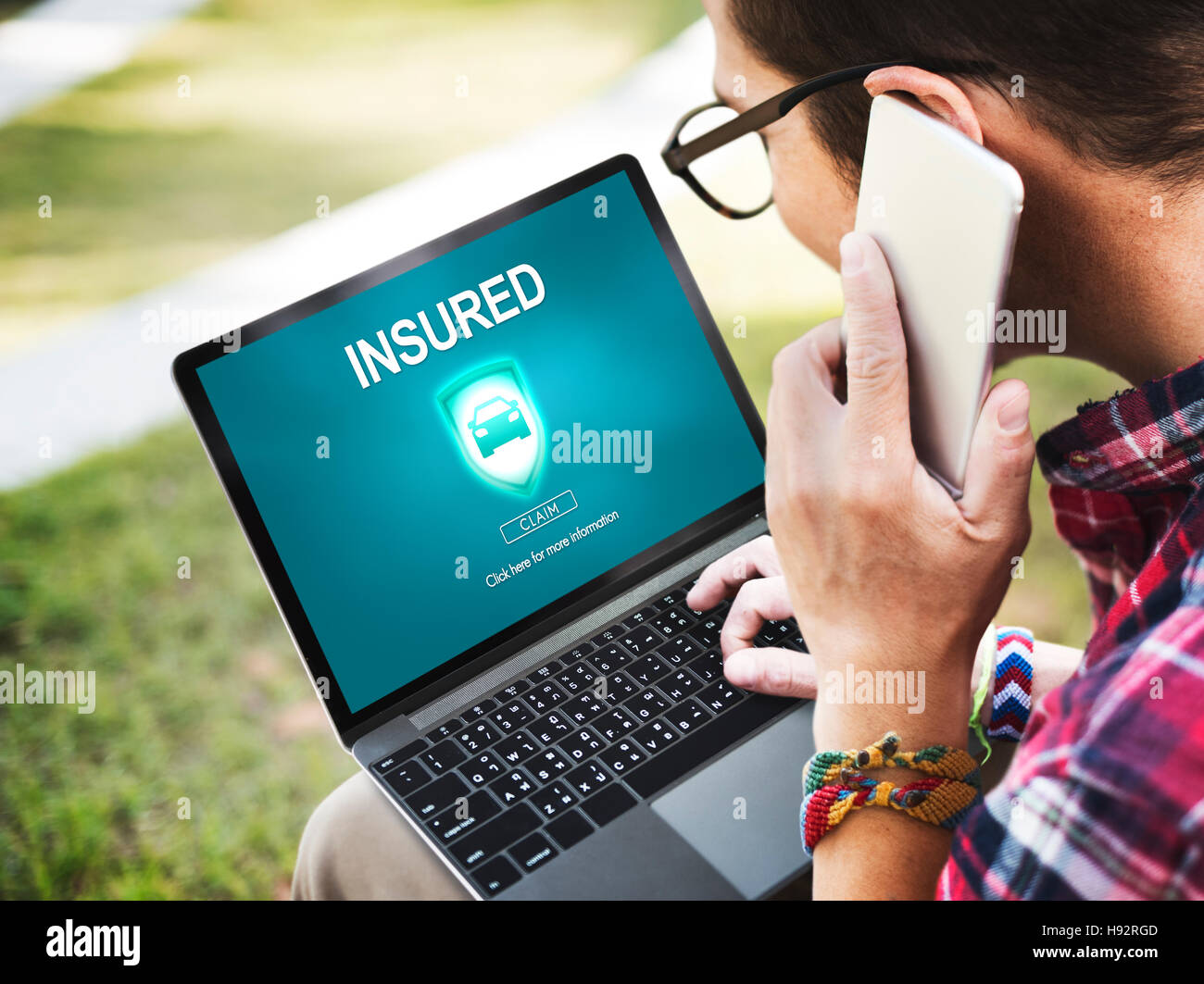 Assicurati precedenti condizioni di emergenza concetto coperto Foto Stock