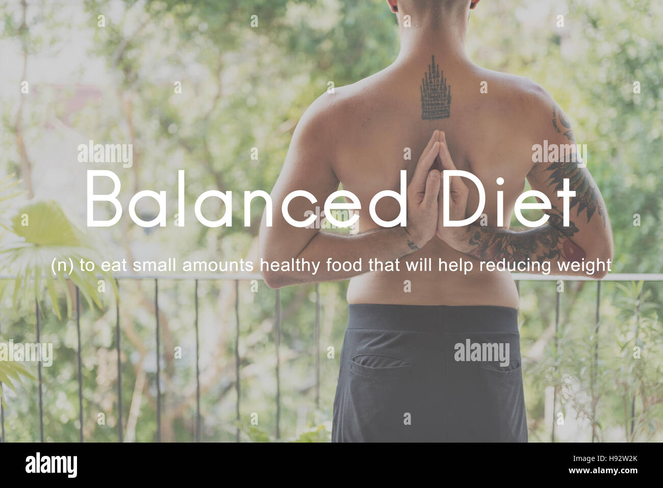 Dieta equilibrata scelta di mangiare sano concetto di nutrizione Foto Stock