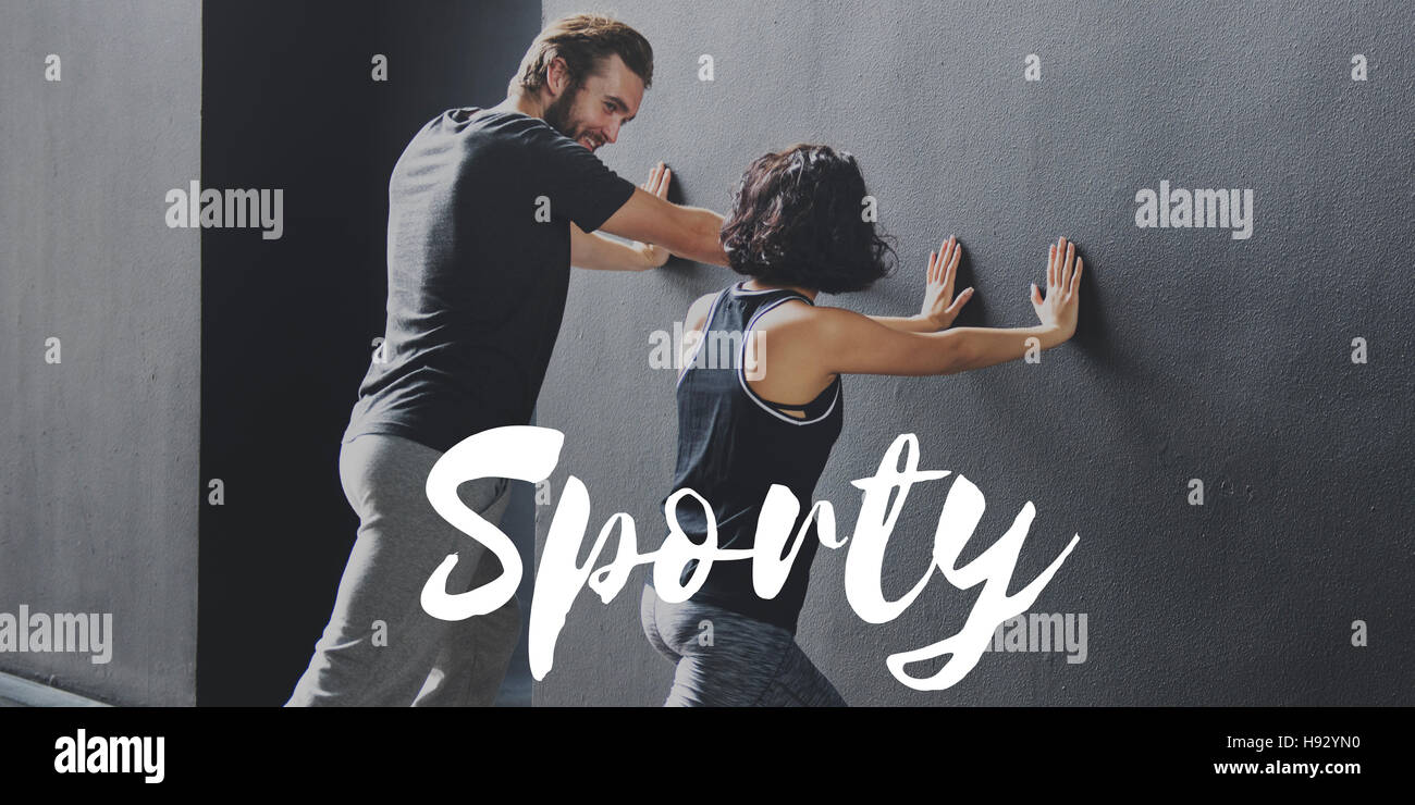 Esercizio allenamento Wellness Sport Concept Foto Stock