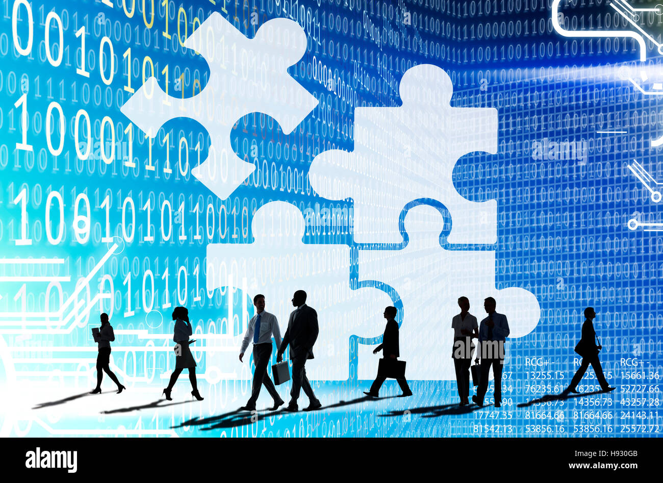 Business Codice binario concetto di dati Foto Stock