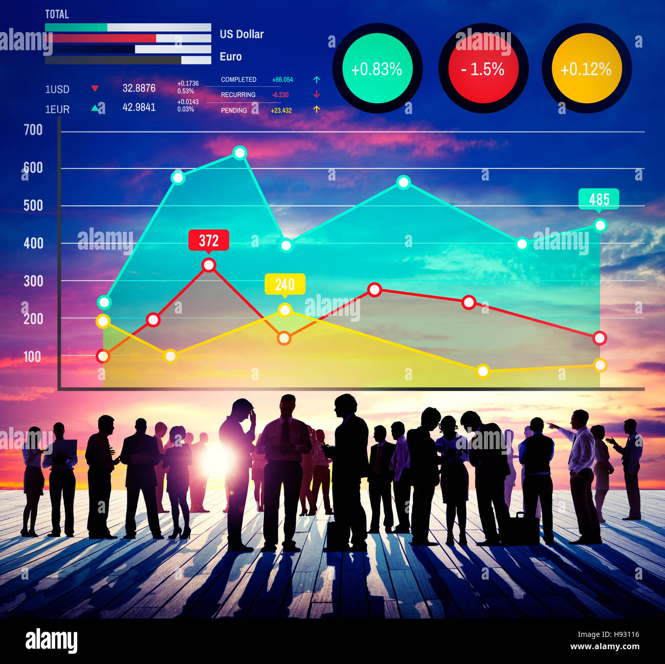 Finanziare la crescita Business Marketing di successo il concetto di analisi Foto Stock