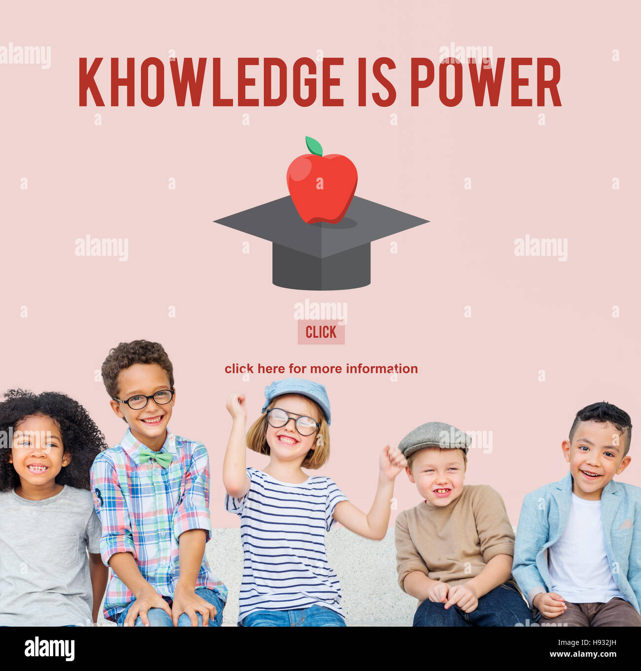 La conoscenza è potere istruzione laurea concetto di successo Foto Stock