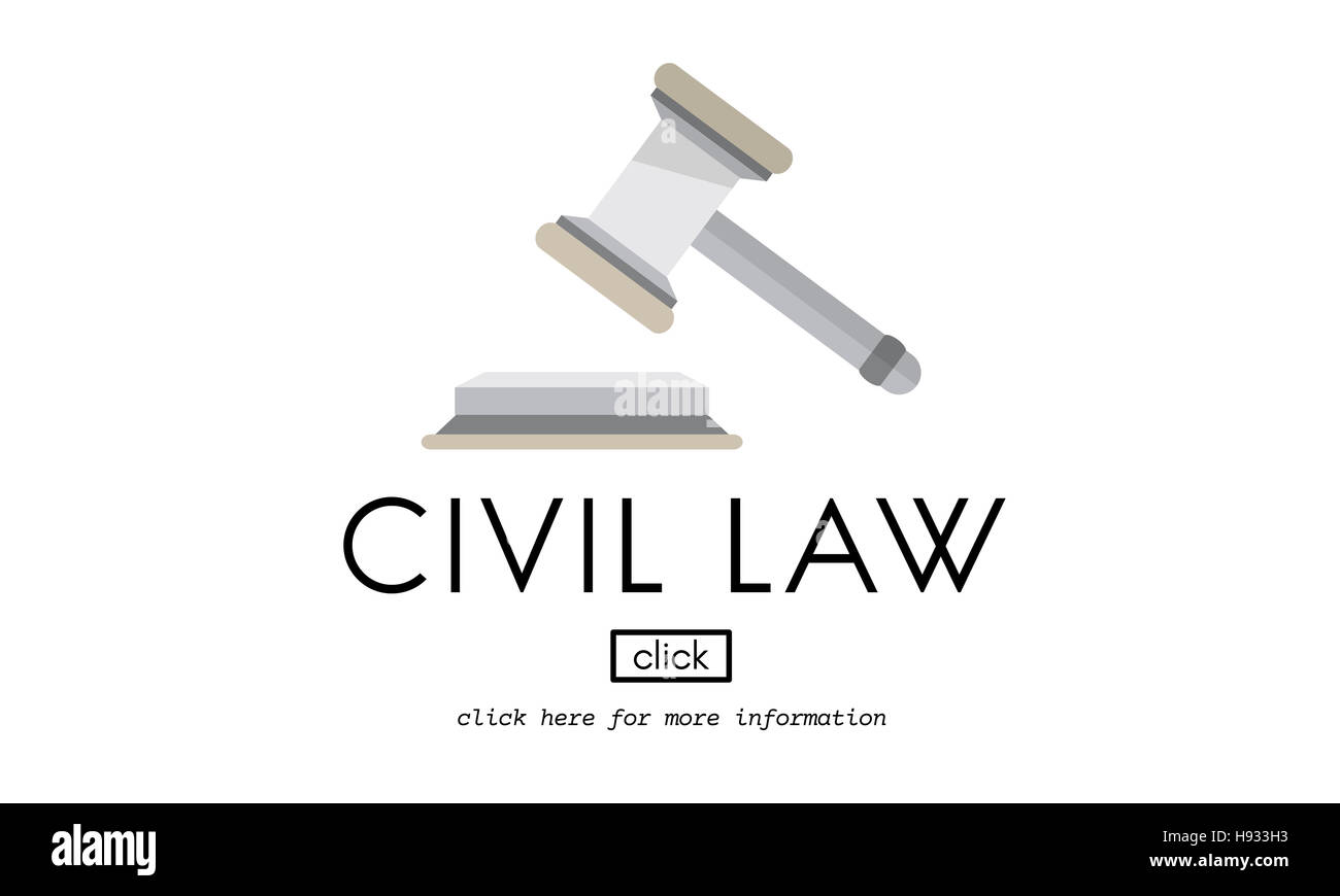 Diritto civile giustizia comune regolamento giuridico il concetto di diritti Foto Stock
