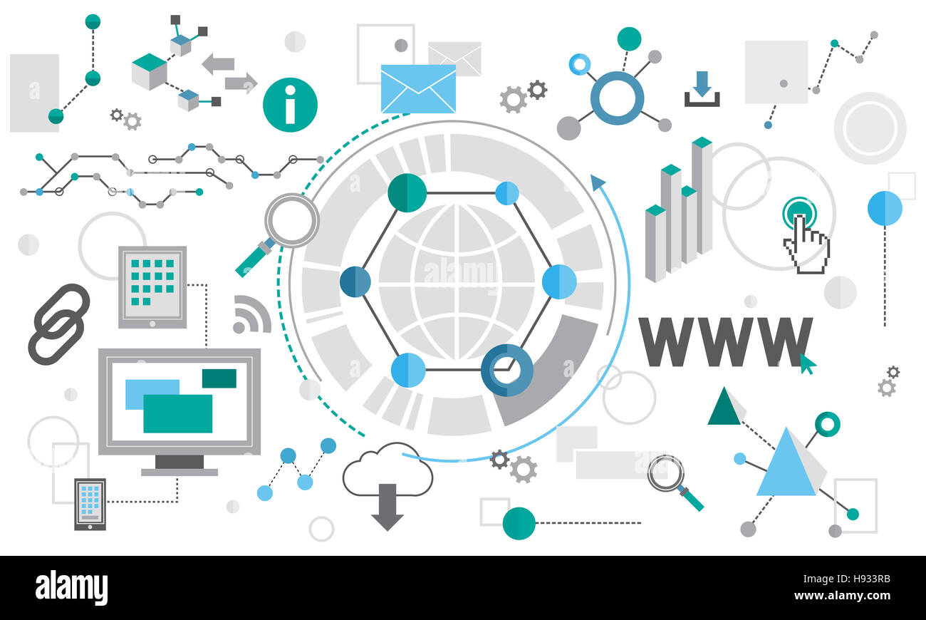 Global Business INNOVAZIONE Analisi del concetto di connessione Foto Stock