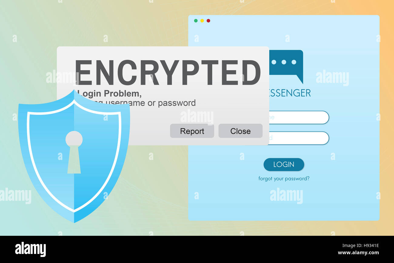 Le informazioni crittografate binario dei dati Password Safe Concept Foto Stock