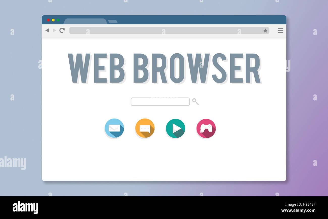 Generico Browser Web Online il concetto di pagina Foto Stock