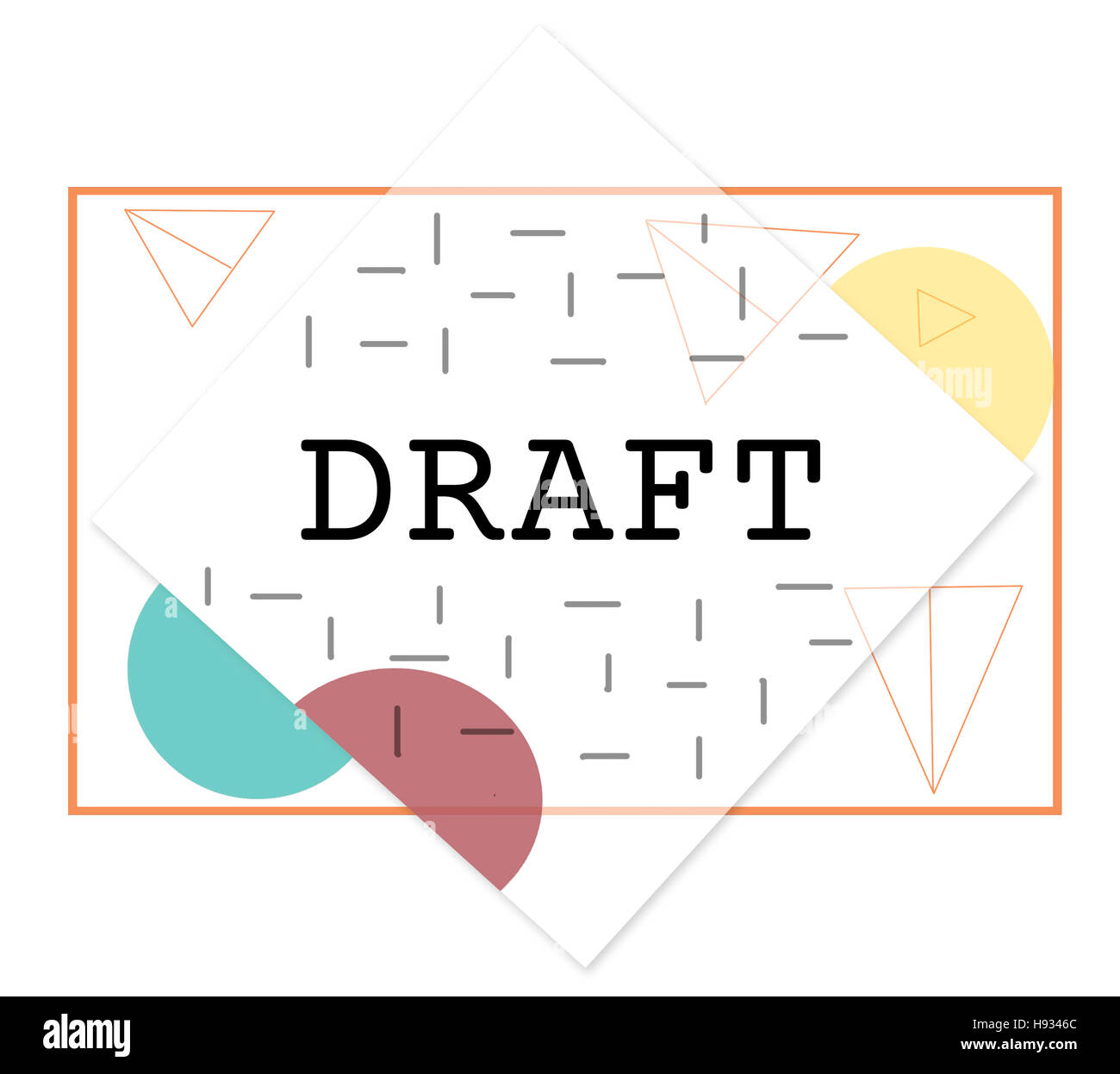 Progetto di Disegno Creativo layout interni Sketch Concept Foto Stock