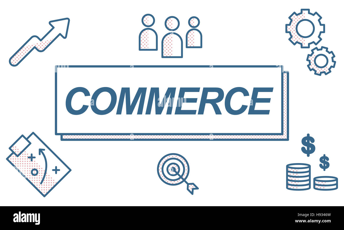 Commerce Business Network Exchange concetto grafico Foto Stock