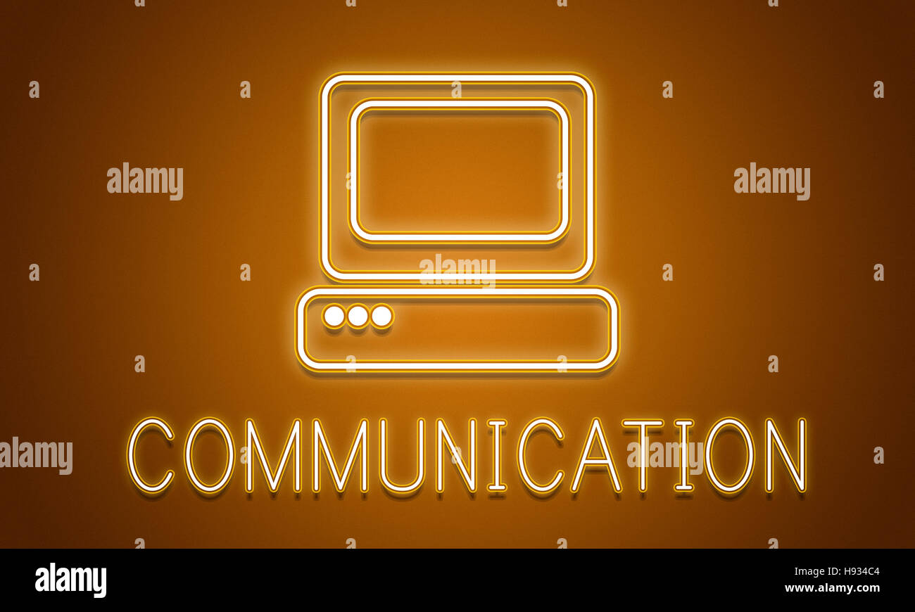 La comunicazione digitale computer Media Concept grafico Foto Stock