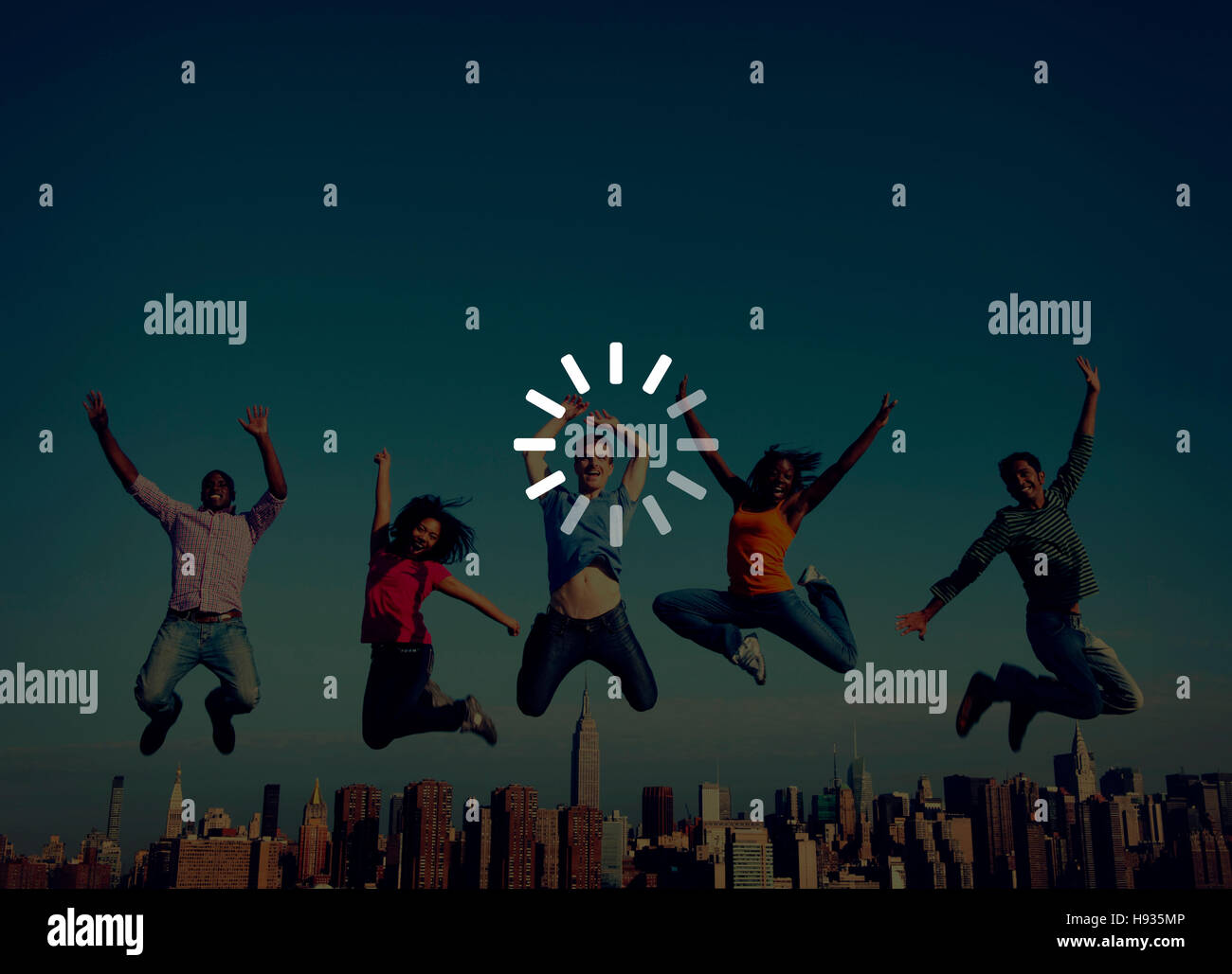 Caricamento progressi della tecnologia Internet concetto di interfaccia Foto Stock