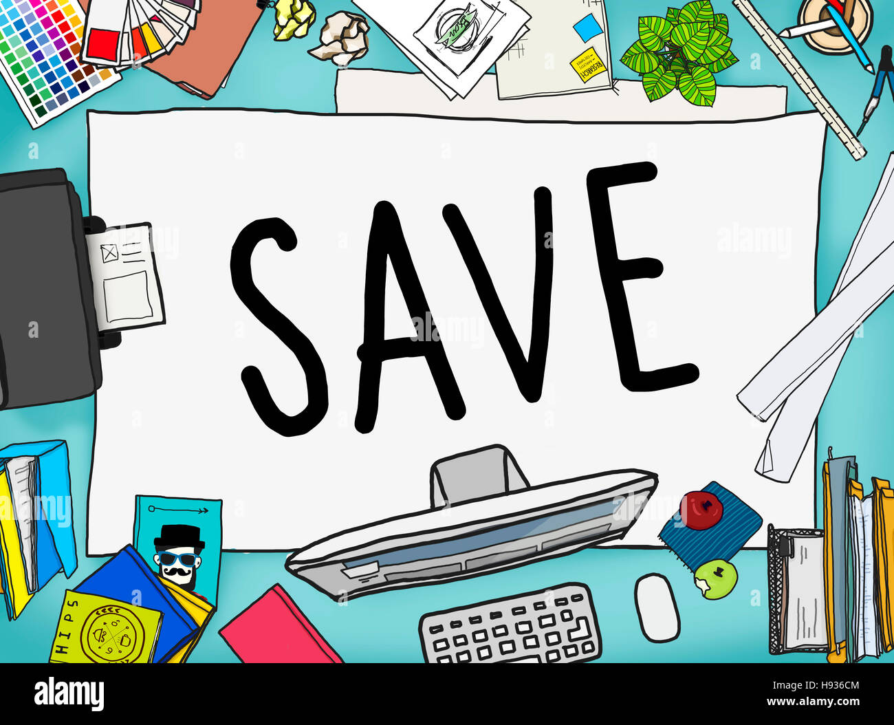 Salvataggio di risparmiare denaro finanziamento bancario Bilancio Concept Foto Stock