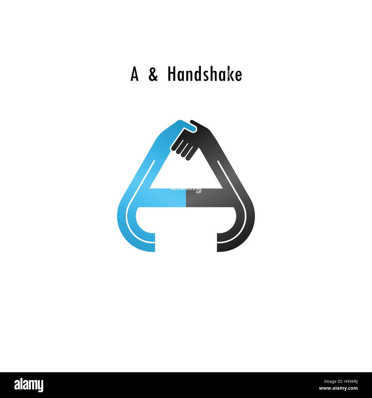 A- lettera astratta icona logo design template vettoriale.offerta Business,icona di partenariato.aziendali e logotipo industriale simbolo.Vector illustrat Illustrazione Vettoriale