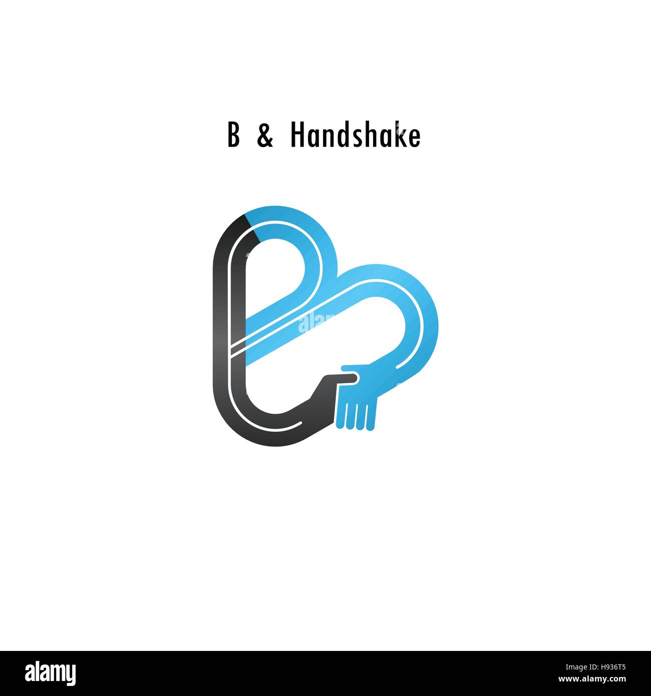 B- lettera astratta icona logo design template vettoriale.offerta Business,icona di partenariato.aziendali e logotipo industriale simbolo.Vector illustrat Illustrazione Vettoriale