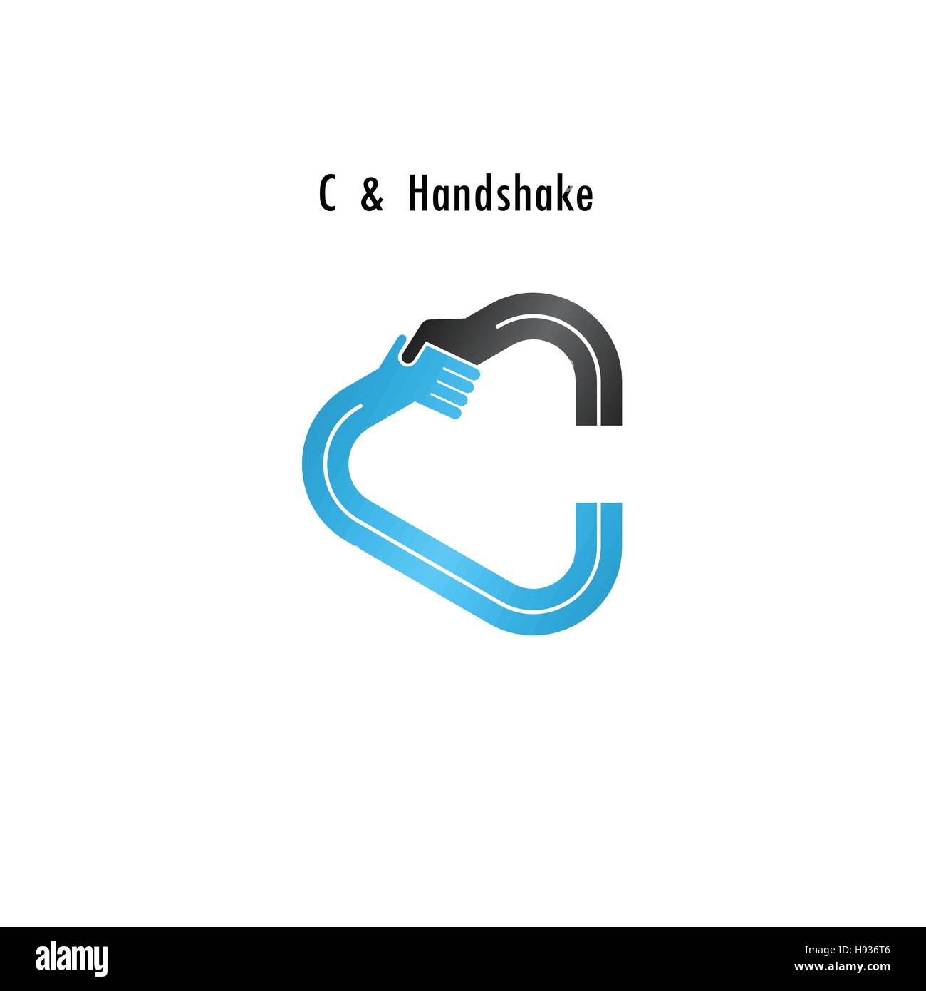 C- lettera astratta icona logo design template vettoriale.offerta Business,icona di partenariato.aziendali e logotipo industriale simbolo. Illustrazione Vettoriale