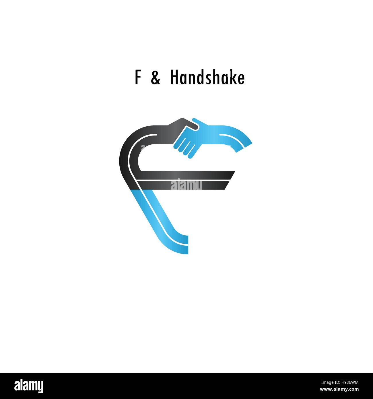 F- lettera astratta icona logo design template vettoriale.offerta Business,icona di partenariato.aziendali e logotipo industriale simbolo.vettore Illustrazione Vettoriale