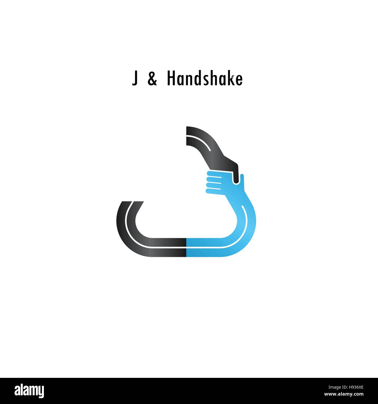 J- lettera astratta icona logo design template vettoriale.offerta Business,icona di partenariato.aziendali e logotipo industriale simbolo.vettore Illustrazione Vettoriale
