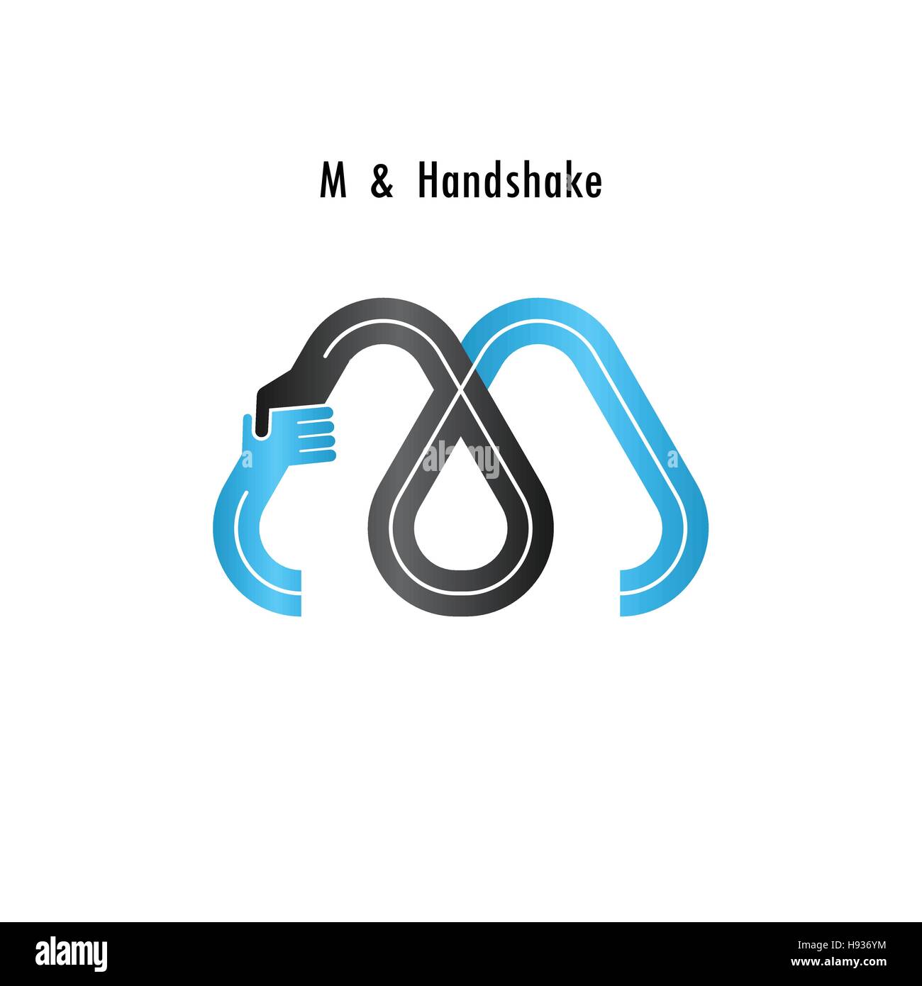 M- lettera astratta icona logo design template vettoriale.offerta Business,icona di partenariato.aziendali e logotipo industriale simbolo.vettore Illustrazione Vettoriale