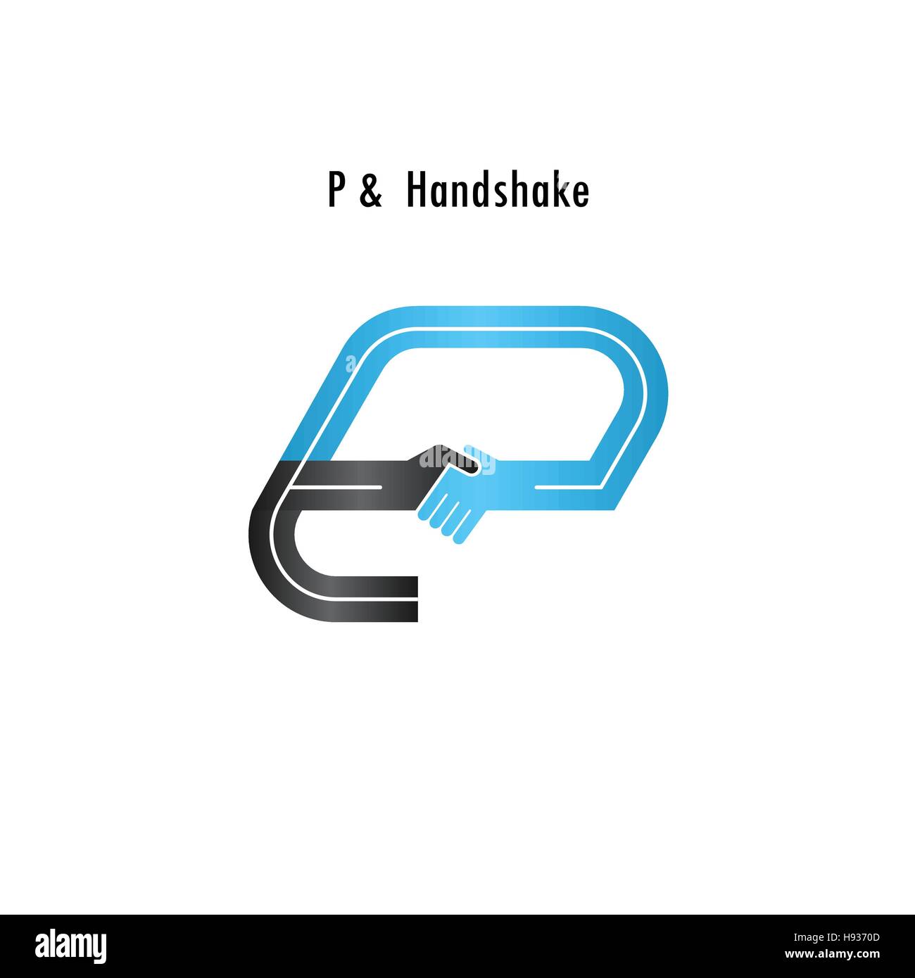 P- lettera astratta icona logo design template vettoriale.offerta Business,icona di partenariato.aziendali e logotipo industriale simbolo.vettore Illustrazione Vettoriale