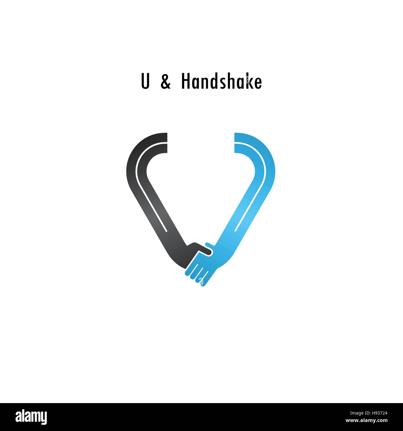 U- lettera astratta icona logo design template vettoriale.offerta Business,icona di partenariato.aziendali e logotipo industriale simbolo.vettore Illustrazione Vettoriale