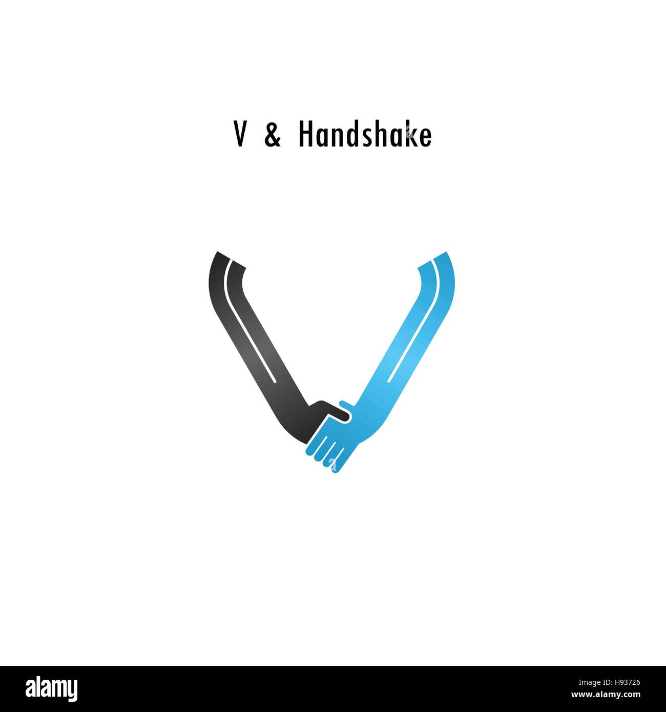 V- lettera astratta icona logo design template vettoriale.offerta Business,icona di partenariato.aziendali e logotipo industriale simbolo.vettore Illustrazione Vettoriale