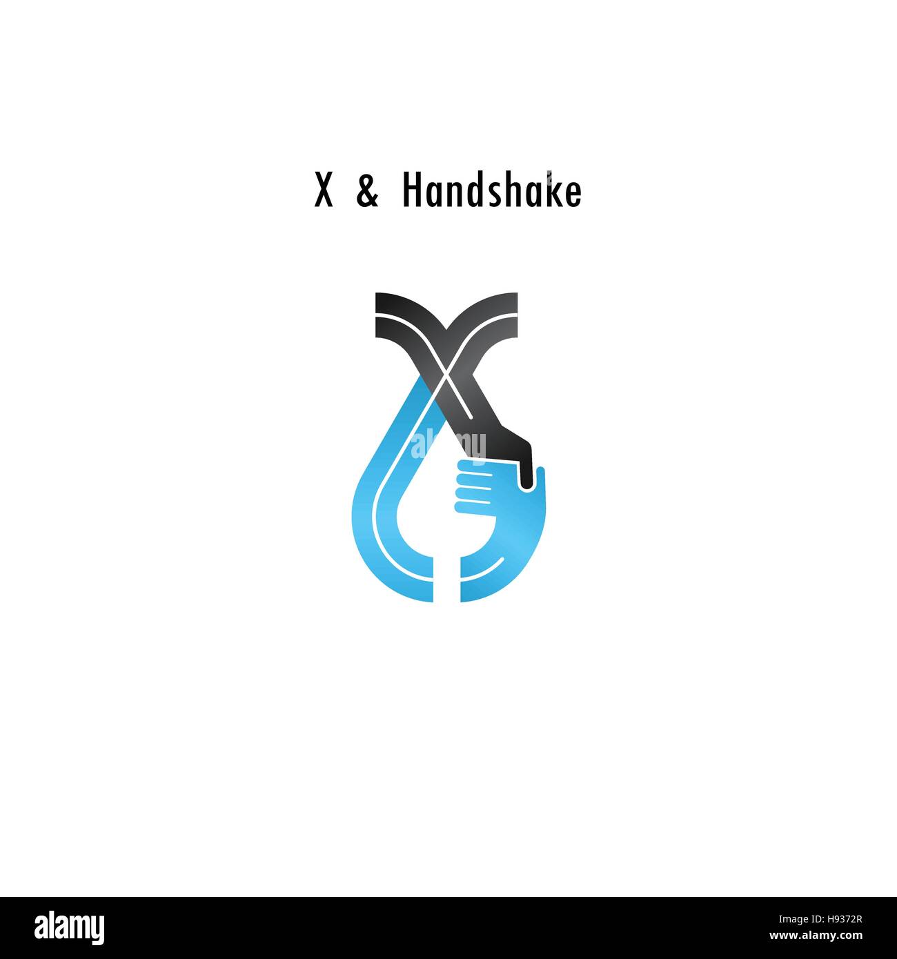 X- lettera astratta icona logo design template vettoriale.offerta Business,icona di partenariato.aziendali e logotipo industriale simbolo.vettore Illustrazione Vettoriale
