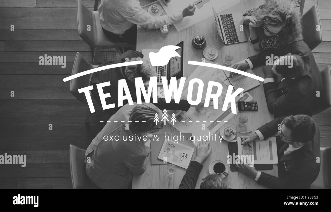 Supporto del team cordiale cooperazione il concetto di partenariato Foto Stock