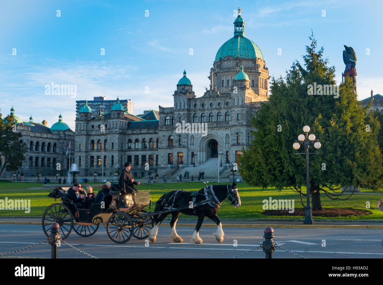 Parliment Building, Victoria Harbour, l'isola di Vancouver, Brithish Columbia, Canada Foto Stock