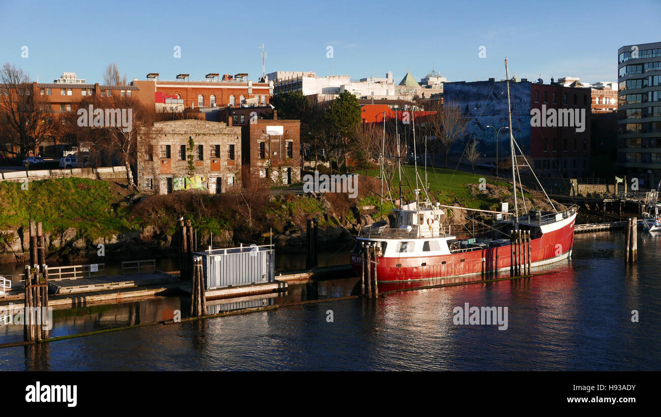 Victoria Harbour, l'isola di Vancouver, Brithish Columbia, Canada Foto Stock