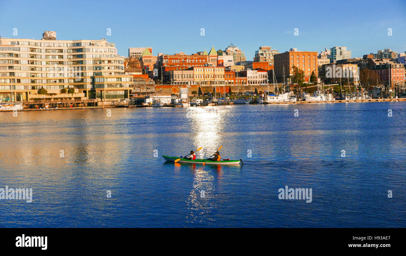 Victoria Harbour, l'isola di Vancouver, Brithish Columbia, Canada Foto Stock