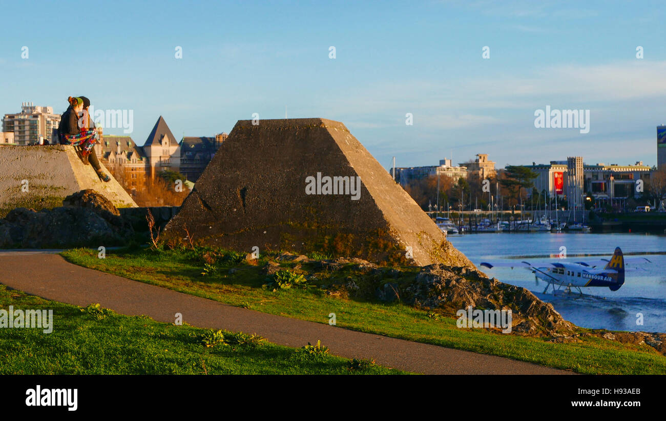 Victoria Harbour, l'isola di Vancouver, Brithish Columbia, Canada Foto Stock