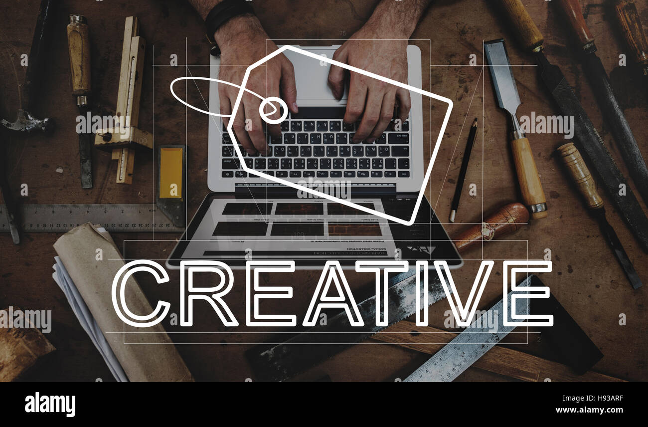 Creative Design Brand Identity concetto di marketing Foto Stock