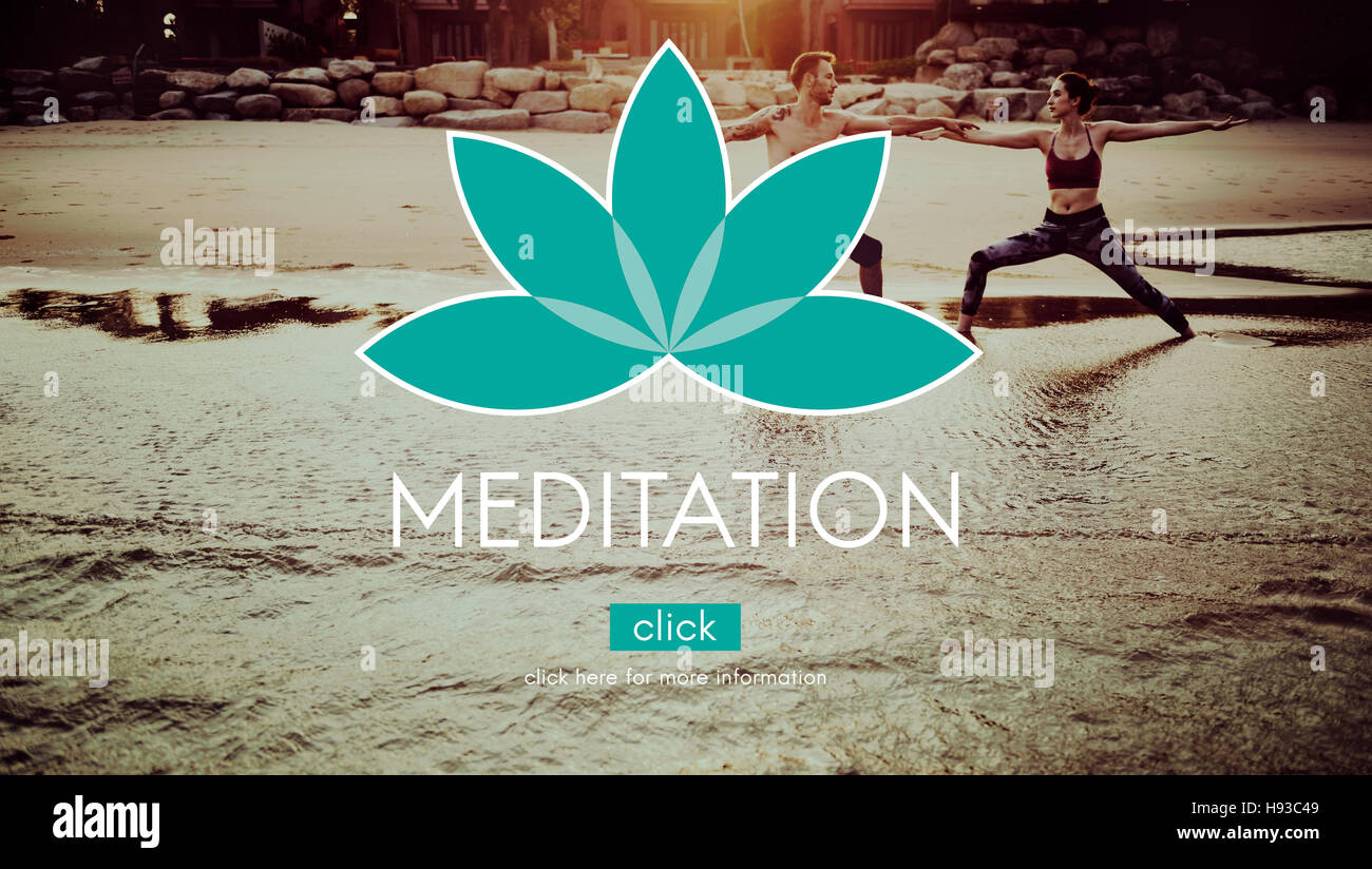 Equilibrio di meditazione Yoga Zen serenità il concetto di rilassamento Foto Stock