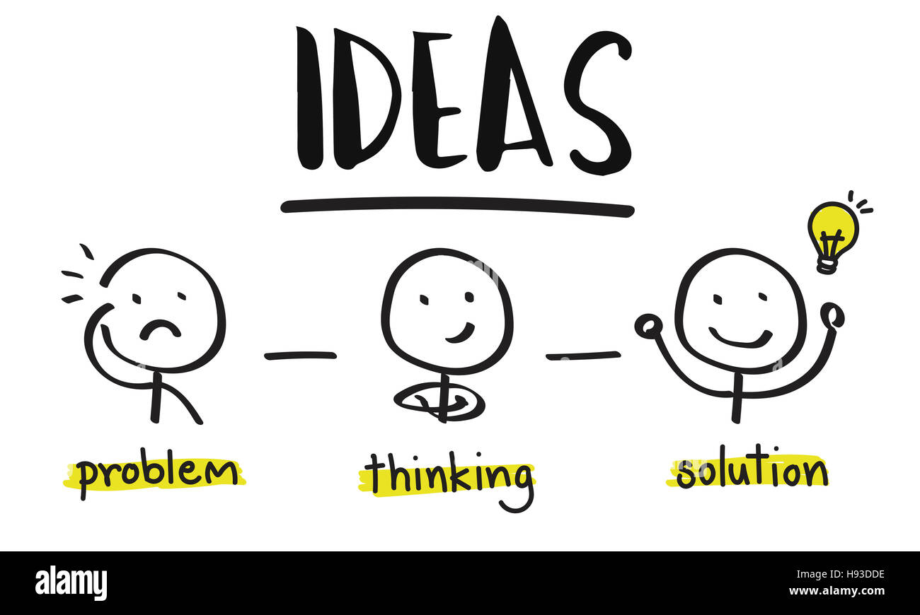 Idee il pensiero creativo brainstorming concetto di persone Foto Stock