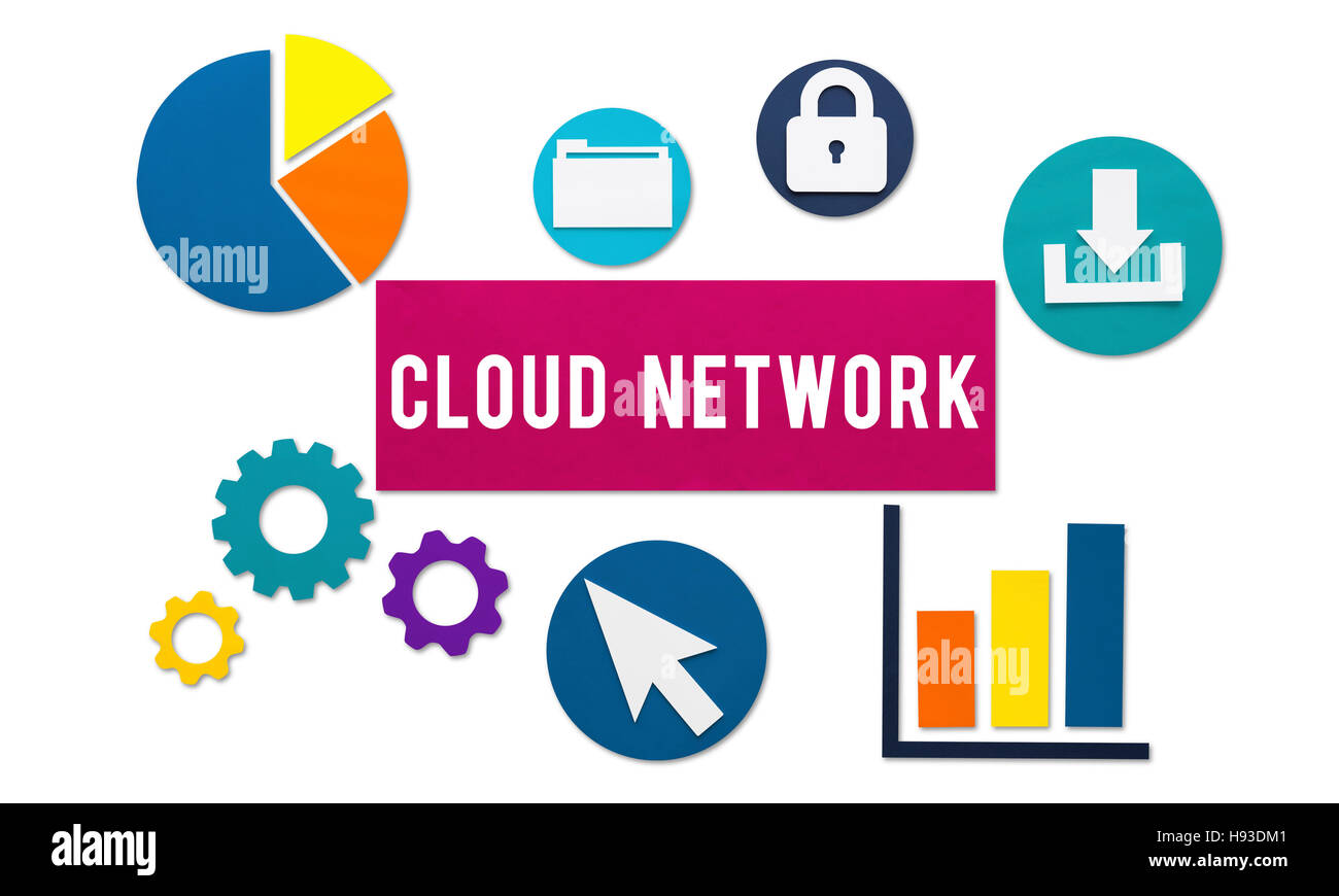 Cloud computing La tecnologia di rete il concetto di connessione Foto Stock