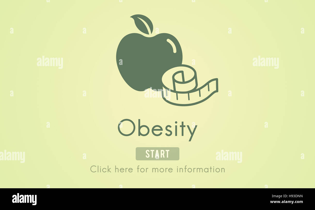 Obesità dieta disturbo alimentare diabete malsano Concetto di grasso Foto Stock